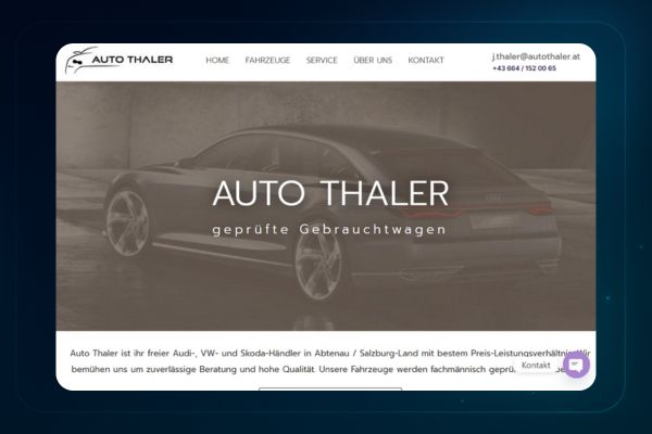 Autothaler - Autohaus Website Screenshot 1